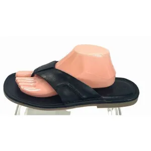 Cole Haan Mens Black Leather Ginsberg Thong Sandals Size 10 NWOB Preppy Nautical