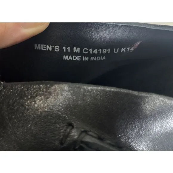 Cole Haan Mens Black Leather Ginsberg Thong Sandals Size 10 NWOB Preppy Nautical