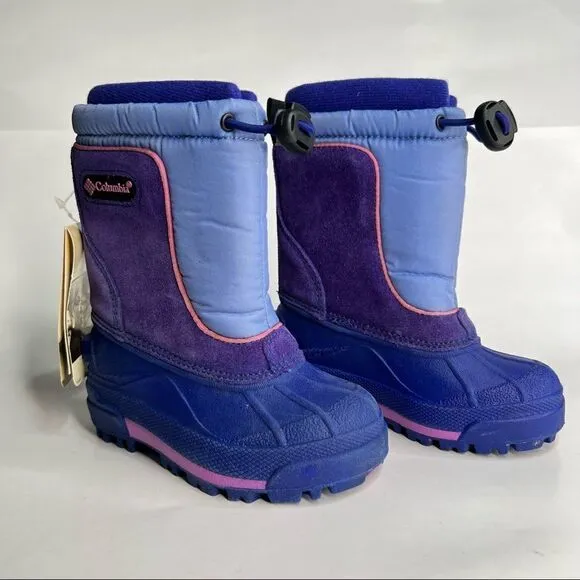 Columbia Girls Kids Blue Powderbug Waterproof Winter Warm Ski Snow Boots size 7