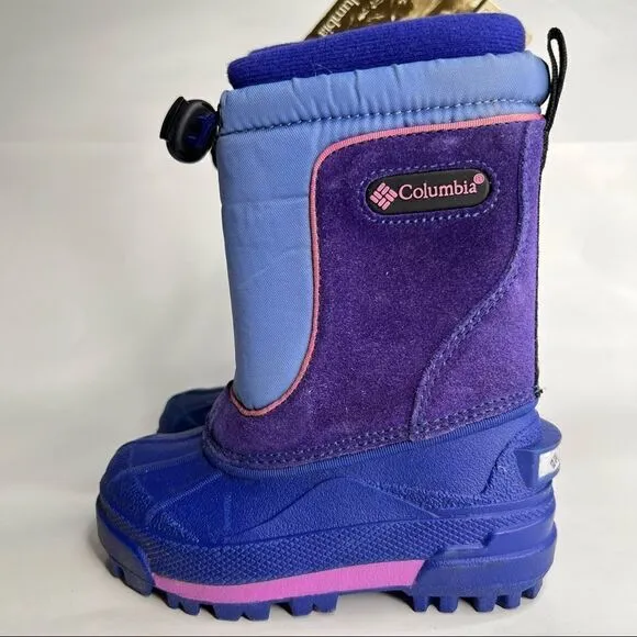 Columbia Girls Kids Blue Powderbug Waterproof Winter Warm Ski Snow Boots size 7