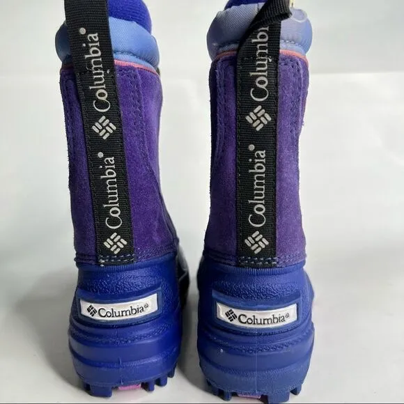 Columbia Girls Kids Blue Powderbug Waterproof Winter Warm Ski Snow Boots size 7