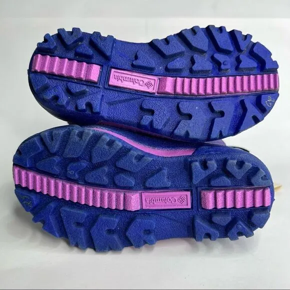Columbia Girls Kids Blue Powderbug Waterproof Winter Warm Ski Snow Boots size 7