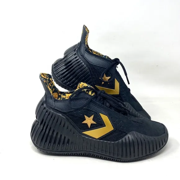 Converse BB Prototype CX Gold Black Mesh Women's Mid Basketball Sneakers A02515C