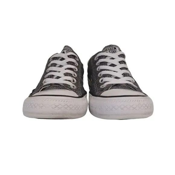 Converse Black White Heathered Canvas Low Top Y2k Sneakers M5 W7