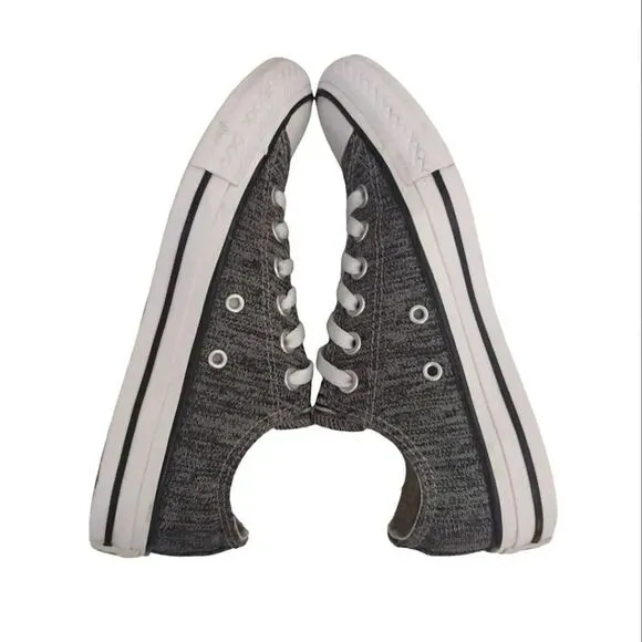 Converse Black White Heathered Canvas Low Top Y2k Sneakers M5 W7