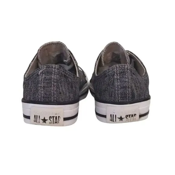 Converse Black White Heathered Canvas Low Top Y2k Sneakers M5 W7