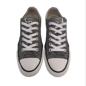 Converse Black White Heathered Canvas Low Top Y2k Sneakers M5 W7