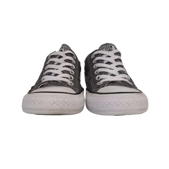 Converse Black White Heathered Canvas Low Top Y2k Sneakers Youth/ Men 5