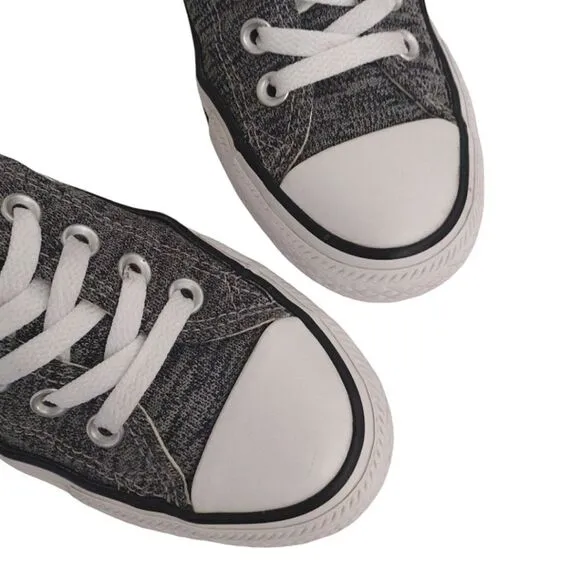 Converse Black White Heathered Canvas Low Top Y2k Sneakers Youth/ Men 5