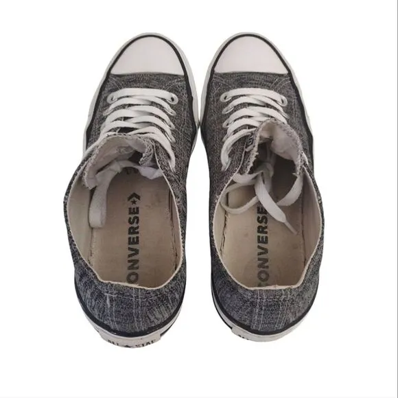 Converse Black White Heathered Canvas Low Top Y2k Sneakers Youth/ Men 5