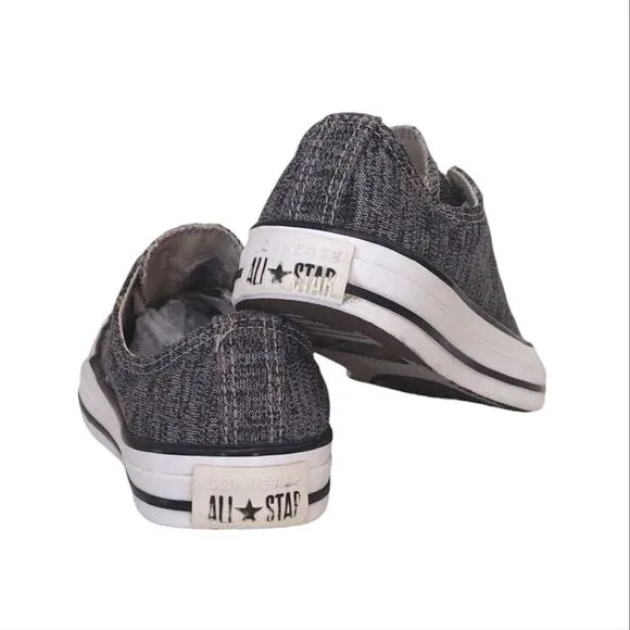 Converse Black White Heathered Canvas Low Top Y2k Sneakers Youth/ Men 5