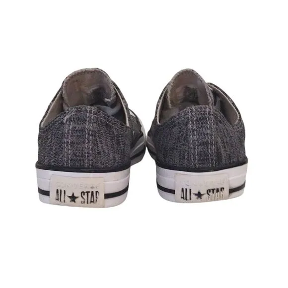 Converse Black White Heathered Canvas Low Top Y2k Sneakers Youth/ Men 5
