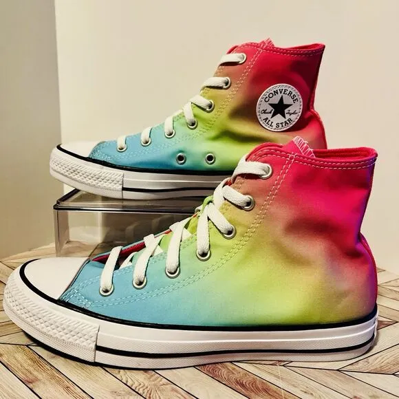Converse Chuck Taylor All Star CTAS Hi Top US 5 EU 37.5 Sneakers Rainbow A07337F