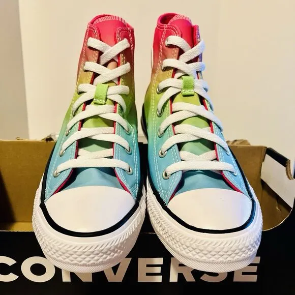 Converse Chuck Taylor All Star CTAS Hi Top US 5 EU 37.5 Sneakers Rainbow A07337F