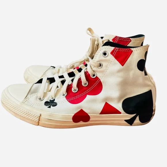 Converse Chuck Taylor All Star High Deck of Cards Sneakers Size 8.5