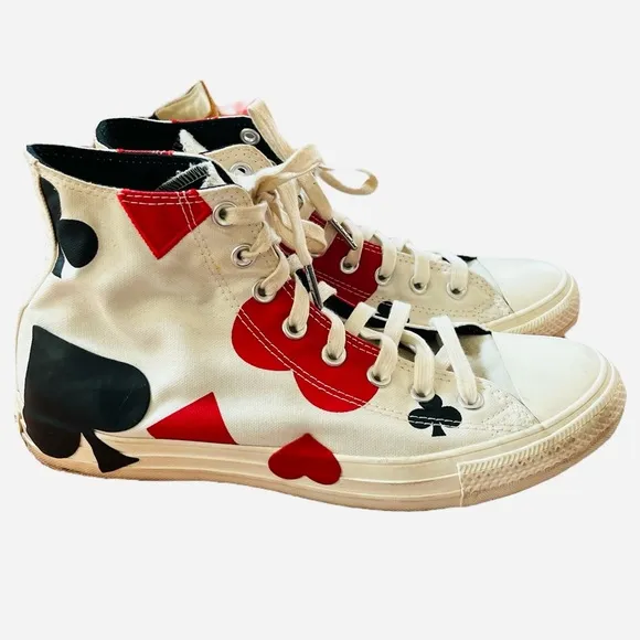 Converse Chuck Taylor All Star High Deck of Cards Sneakers Size 8.5