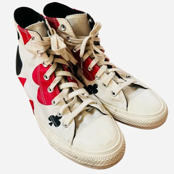Converse Chuck Taylor All Star High Deck of Cards Sneakers Size 8.5