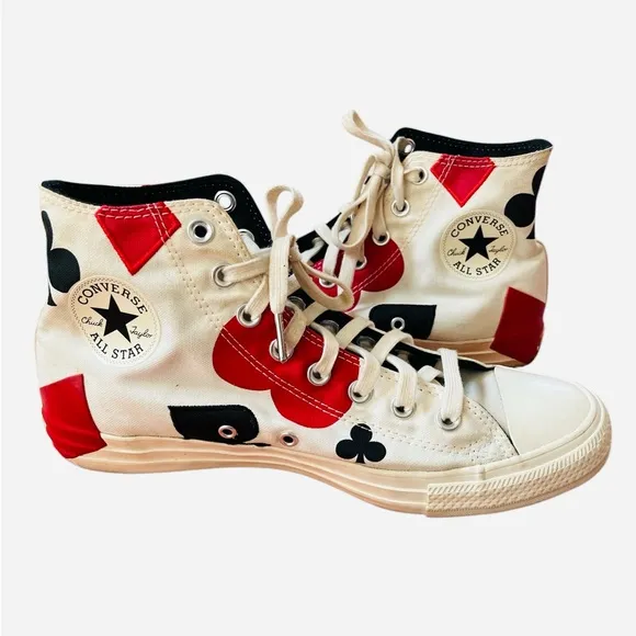 Converse Chuck Taylor All Star High Deck of Cards Sneakers Size 8.5