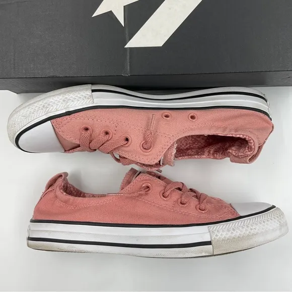 Converse Dusty Pink Shoreline Canvas Slip On Sneakers Women’s Size 8 Feminine