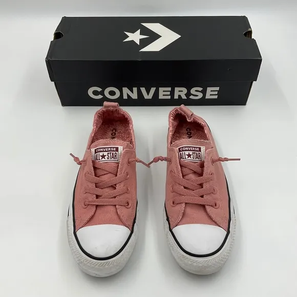 Converse Dusty Pink Shoreline Canvas Slip On Sneakers Women’s Size 8 Feminine