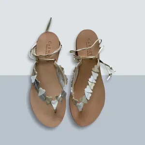 CoRNETTI Heart Lace Up Sandals NWOT