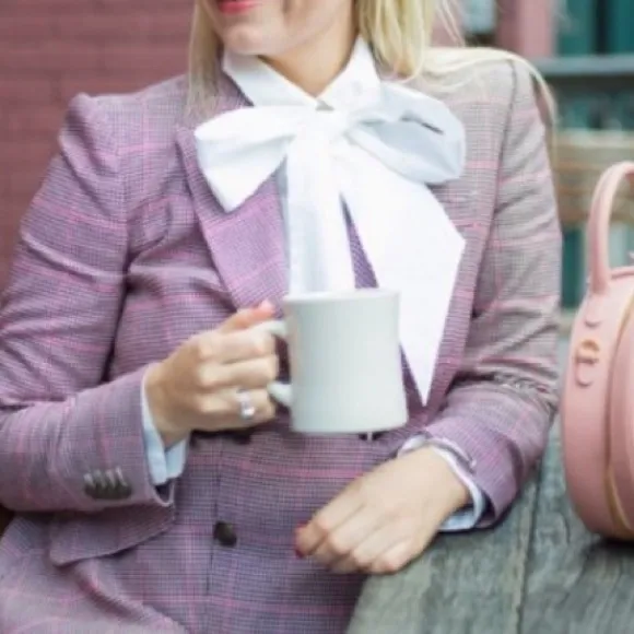 COURT &amp; ROWE BLAZER TARTAN PLAID HOUNDSTOOTH COAT SZ 4 NEW KATE MIDDLETON PREPPY