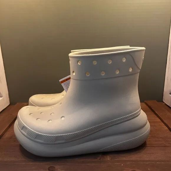 Crocs Classic Bone Waterproof Crush Rain Boots M7 W9 New With Tags