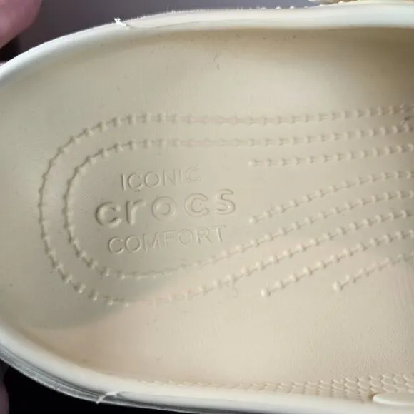 Crocs Hiker Xscape Clog Womens Size 10 Mens 8 Hiking Sandals Shoes Cream Yellow
