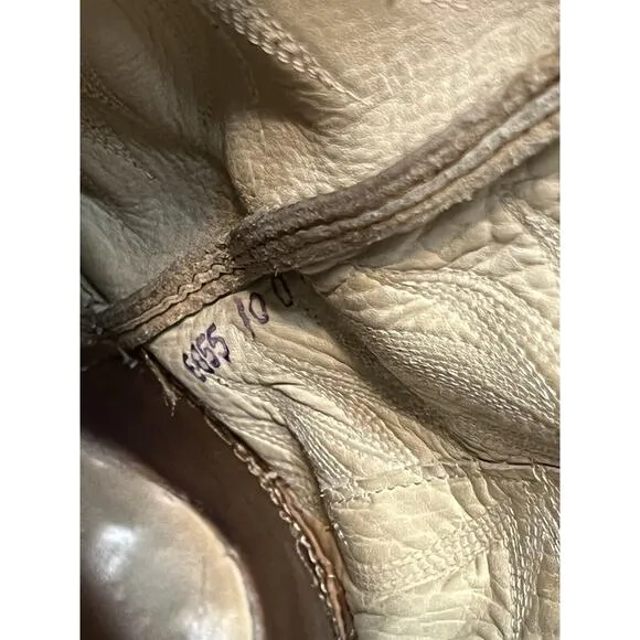DAN POST Boots Western Tan Leather Cowboy Work Riding Boots Mens Sz 10