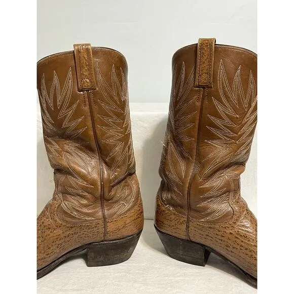 DAN POST Boots Western Tan Leather Cowboy Work Riding Boots Mens Sz 10