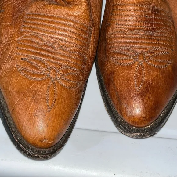 Dan Post Brown Leather DPP3761 Cowgirl Boots Size 8.5 Country Western Rodeo
