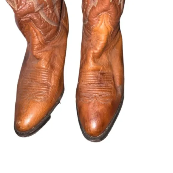 Dan Post Brown Leather DPP3761 Cowgirl Boots Size 8.5 Country Western Rodeo