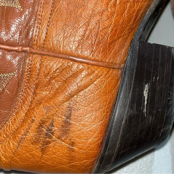 Dan Post Brown Leather DPP3761 Cowgirl Boots Size 8.5 Country Western Rodeo