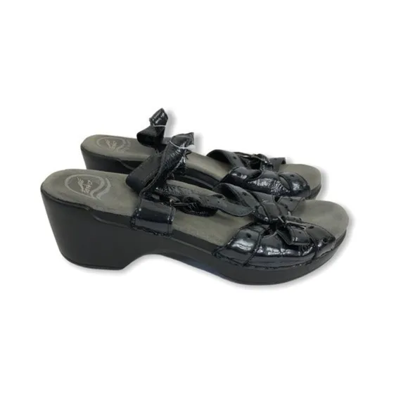 Dansko Black Leather Sandals