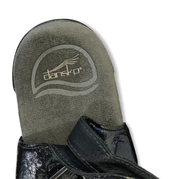 Dansko Black Leather Sandals