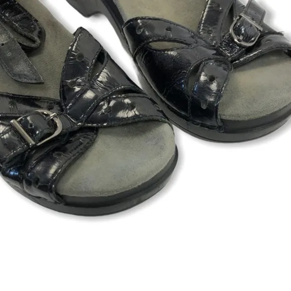 Dansko Black Leather Sandals