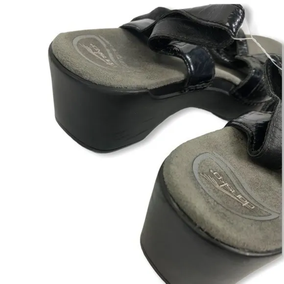Dansko Black Leather Sandals