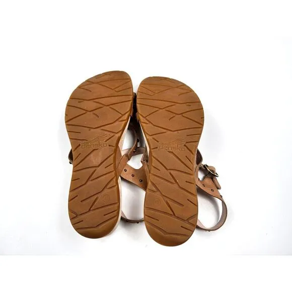 Dansko‎ Brigitte Studded Sandals Women 42 US 11.5-12 EUC Strappy Leather Flat