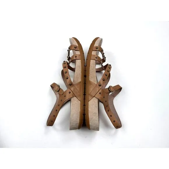 Dansko‎ Brigitte Studded Sandals Women 42 US 11.5-12 EUC Strappy Leather Flat