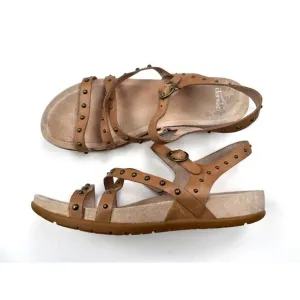 Dansko‎ Brigitte Studded Sandals Women 42 US 11.5-12 EUC Strappy Leather Flat