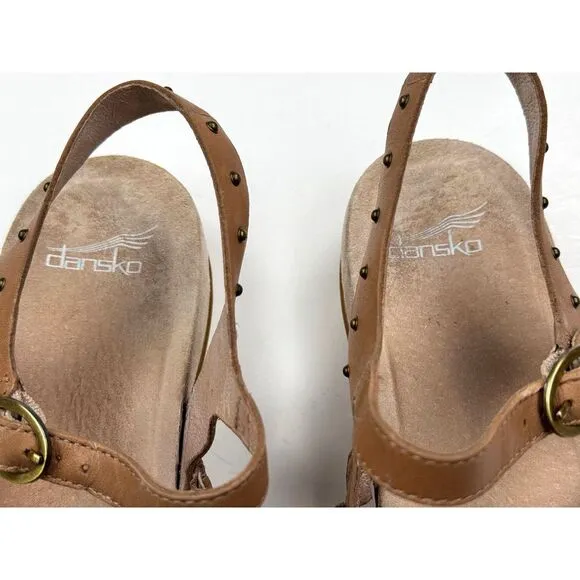 Dansko‎ Brigitte Studded Sandals Women 42 US 11.5-12 EUC Strappy Leather Flat