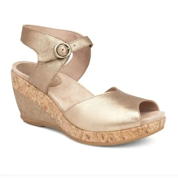 Dansko Charlotte cork grain leather sandals