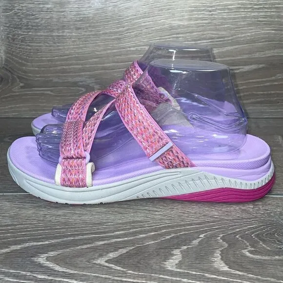 Dansko Rosette Fuchsia Multi Women’s Sz 9.5-10/EU 40 Hook &amp; Loop Sandals