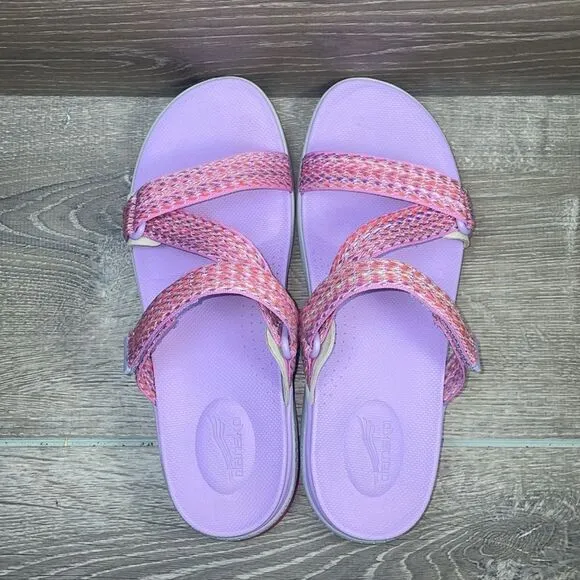 Dansko Rosette Fuchsia Multi Women’s Sz 9.5-10/EU 40 Hook &amp; Loop Sandals