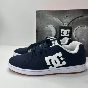 DC Gaveler Lace Up Skater Sneakers Navy Blue/White ADYS100536 Men's 13