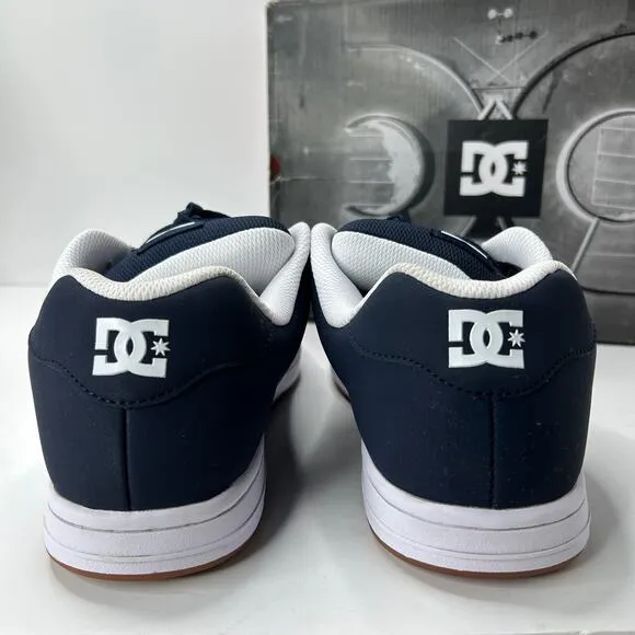 DC Gaveler Lace Up Skater Sneakers Navy Blue/White ADYS100536 Men's 13