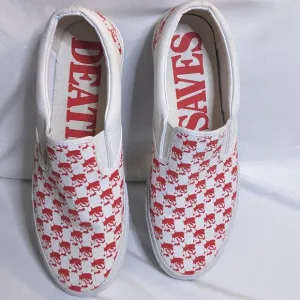 Death Saves|| Primus Classic Skater Shoe Red/White Men's Size 10