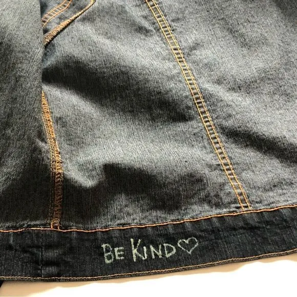 Denim Jacket Be Kind Custom Back Panel - 1XL - Like New Condition Urban flair