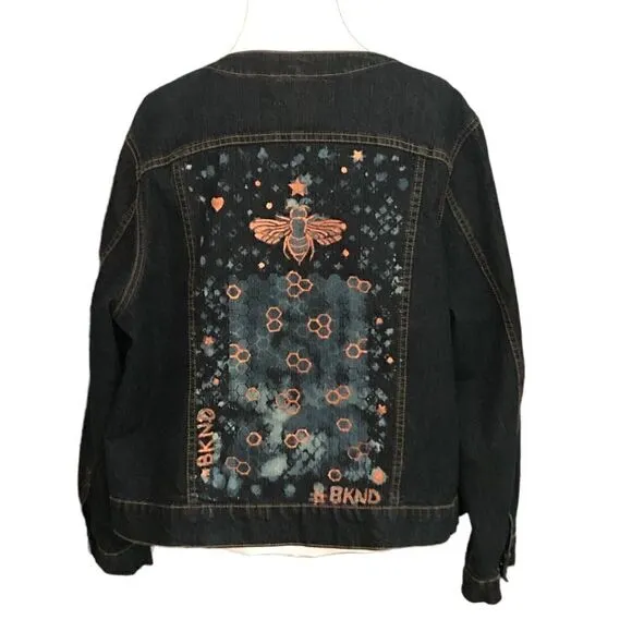 Denim Jacket Be Kind Custom Back Panel - 1XL - Like New Condition Urban flair
