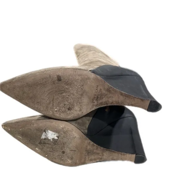 Derek Lam Tall Suede Boots 8.5 Leather Pointed Toe Brown